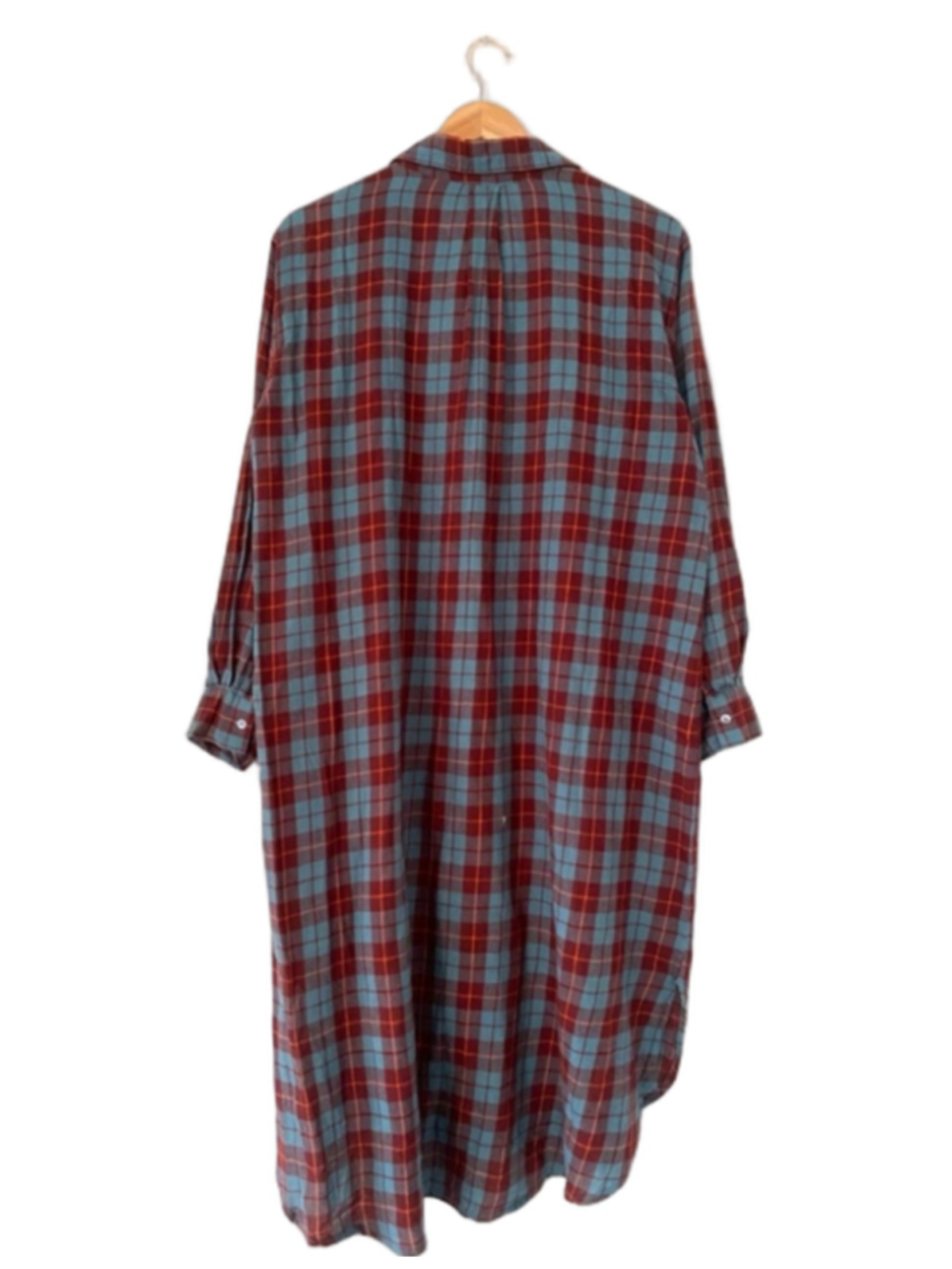 Natural Life Plaid Midi Shirt Dress, Size M, Red and Blue grunge boho festival - Picture 4 of 6